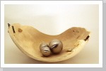 Naturrandschale aus Zypresse: Breite 33 cm Höhe 13 Naturrandschale aus Zypresse: Breite 33 cm Höhe 13